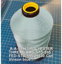 A-A-59963 Polyester Thread Type II (Coated) Size FF Tex 135 AMS-STD-595 / FED-STD-595 Color 25530 Carl Vinson blue