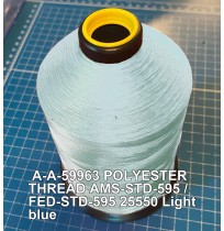 A-A-59963 Polyester Thread Type II (Coated) Size FF Tex 135 AMS-STD-595 / FED-STD-595 Color 25550 Light blue