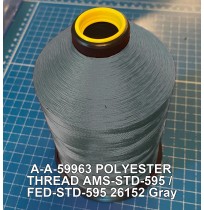 A-A-59963 Polyester Thread Type II (Coated) Size FF Tex 135 AMS-STD-595 / FED-STD-595 Color 26152 Gray