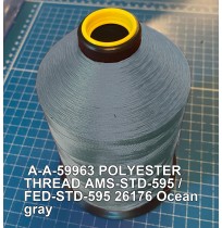 A-A-59963 Polyester Thread Type II (Coated) Size FF Tex 135 AMS-STD-595 / FED-STD-595 Color 26176 Ocean gray
