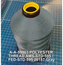 A-A-59963 Polyester Thread Type II (Coated) Size FF Tex 135 AMS-STD-595 / FED-STD-595 Color 26187 Gray