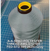 A-A-59963 Polyester Thread Type II (Coated) Size FF Tex 135 AMS-STD-595 / FED-STD-595 Color 26293 Gray