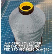 A-A-59963 Polyester Thread Type II (Coated) Size FF Tex 135 AMS-STD-595 / FED-STD-595 Color 26295 Gray 510