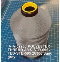 A-A-59963 Polyester Thread Type II (Coated) Size FF Tex 135 AMS-STD-595 / FED-STD-595 Color 26306 Sand gray