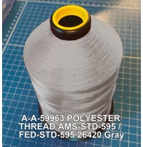 A-A-59963 Polyester Thread Type II (Coated) Size FF Tex 135 AMS-STD-595 / FED-STD-595 Color 26420 Gray