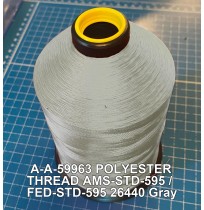 A-A-59963 Polyester Thread Type II (Coated) Size FF Tex 135 AMS-STD-595 / FED-STD-595 Color 26440 Gray