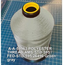 A-A-59963 Polyester Thread Type II (Coated) Size FF Tex 135 AMS-STD-595 / FED-STD-595 Color 26496 Green gray