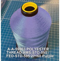 A-A-59963 Polyester Thread Type II (Coated) Size FF Tex 135 AMS-STD-595 / FED-STD-595 Color 27160 Purple
