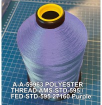 A-A-59963 Polyester Thread Type I (Non-Coated) Size AA Tex 30 AMS-STD-595 / FED-STD-595 Color 27160 Purple