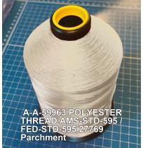 A-A-59963 Polyester Thread Type I (Non-Coated) Size AA Tex 30 AMS-STD-595 / FED-STD-595 Color 27769 Parchment