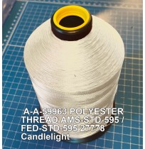 A-A-59963 Polyester Thread Type II (Coated) Size FF Tex 135 AMS-STD-595 / FED-STD-595 Color 27778 Candlelight