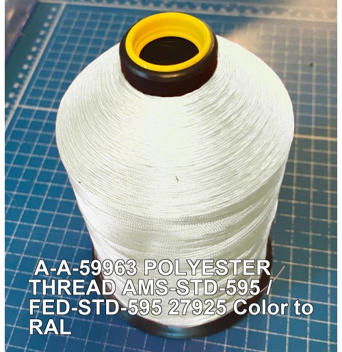 A-A-59963 Polyester Thread Type I (Non-Coated) Size B Tex 45 AMS-STD-595 / FED-STD-595 Color 27925 Color to RAL