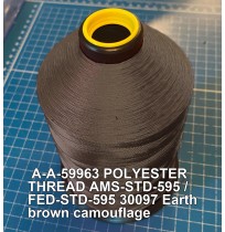 A-A-59963 Polyester Thread Type II (Coated) Size FF Tex 135 AMS-STD-595 / FED-STD-595 Color 30097 Earth brown camouflage