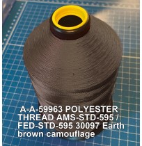 A-A-59963 Polyester Thread Type I (Non-Coated) Size AA Tex 30 AMS-STD-595 / FED-STD-595 Color 30097 Earth brown camouflage