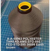A-A-59963 Polyester Thread Type II (Coated) Size FF Tex 135 AMS-STD-595 / FED-STD-595 Color 30099 Earth brown