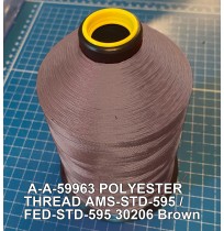 A-A-59963 Polyester Thread Type II (Coated) Size FF Tex 135 AMS-STD-595 / FED-STD-595 Color 30206 Brown