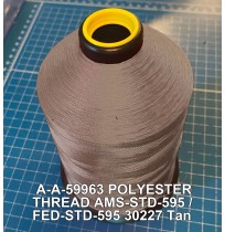 A-A-59963 Polyester Thread Type II (Coated) Size FF Tex 135 AMS-STD-595 / FED-STD-595 Color 30227 Tan