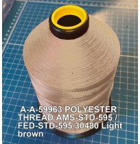 A-A-59963 Polyester Thread Type II (Coated) Size FF Tex 135 AMS-STD-595 / FED-STD-595 Color 30480 Light brown