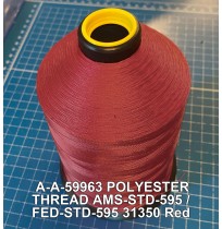 A-A-59963 Polyester Thread Type II (Coated) Size FF Tex 135 AMS-STD-595 / FED-STD-595 Color 31350 Red