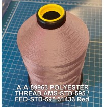 A-A-59963 Polyester Thread Type I (Non-Coated) Size E Tex 70 AMS-STD-595 / FED-STD-595 Color 31433 Red