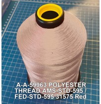 A-A-59963 Polyester Thread Type I (Non-Coated) Size E Tex 70 AMS-STD-595 / FED-STD-595 Color 31575 Red