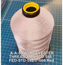 A-A-59963 Polyester Thread Type I (Non-Coated) Size 4 Tex 270 AMS-STD-595 / FED-STD-595 Color 31668 Red