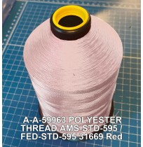 A-A-59963 Polyester Thread Type I (Non-Coated) Size AA Tex 30 AMS-STD-595 / FED-STD-595 Color 31669 Red