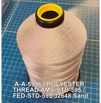 A-A-59963 Polyester Thread Type I (Non-Coated) Size AA Tex 30 AMS-STD-595 / FED-STD-595 Color 32648 Sand