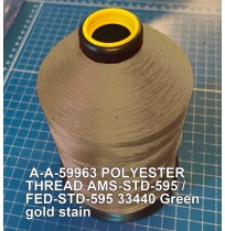 A-A-59963 Polyester Thread Type I (Non-Coated) Size AA Tex 30 AMS-STD-595 / FED-STD-595 Color 33440 Green gold stain