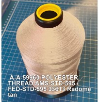 A-A-59963 Polyester Thread Type I (Non-Coated) Size AA Tex 30 AMS-STD-595 / FED-STD-595 Color 33613 Radome tan