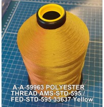 A-A-59963 Polyester Thread Type I (Non-Coated) Size 4 Tex 270 AMS-STD-595 / FED-STD-595 Color 33637 Yellow