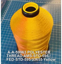 A-A-59963 Polyester Thread Type I (Non-Coated) Size 4 Tex 270 AMS-STD-595 / FED-STD-595 Color 33655 Yellow