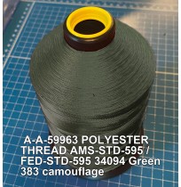 A-A-59963 Polyester Thread Type I (Non-Coated) Size 4 Tex 270 AMS-STD-595 / FED-STD-595 Color 34094 Green 383 camouflage