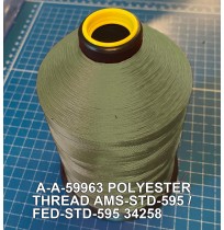 A-A-59963 Polyester Thread Type II (Coated) Size 8 Tex 600 AMS-STD-595 / FED-STD-595 Color 34258 