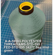 A-A-59963 Polyester Thread Type I (Non-Coated) Size 8 Tex 600 AMS-STD-595 / FED-STD-595 Color 34277 Sea mist green