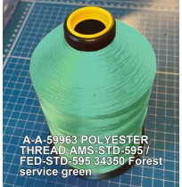 A-A-59963 Polyester Thread Type II (Coated) Size AA Tex 30 AMS-STD-595 / FED-STD-595 Color 34350 Forest service green