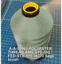A-A-59963 Polyester Thread Type II (Coated) Size FF Tex 135 AMS-STD-595 / FED-STD-595 Color 34373 Sage brush