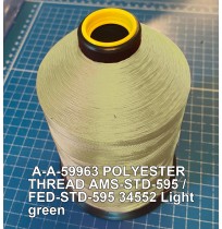 A-A-59963 Polyester Thread Type II (Coated) Size AA Tex 30 AMS-STD-595 / FED-STD-595 Color 34552 Light green