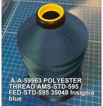 A-A-59963 Polyester Thread Type I (Non-Coated) Size 5 Tex 350 AMS-STD-595 / FED-STD-595 Color 35048 Insignia blue