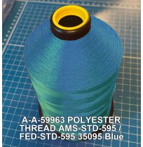 A-A-59963 Polyester Thread Type II (Coated) Size 3 Tex 210 AMS-STD-595 / FED-STD-595 Color 35095 Blue