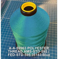 A-A-59963 Polyester Thread Type II (Coated) Size 5 Tex 350 AMS-STD-595 / FED-STD-595 Color 35183 Blue