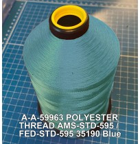 A-A-59963 Polyester Thread Type II (Coated) Size E Tex 70 AMS-STD-595 / FED-STD-595 Color 35190 Blue