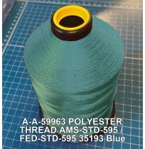 A-A-59963 Polyester Thread Type II (Coated) Size 3 Tex 210 AMS-STD-595 / FED-STD-595 Color 35193 Blue