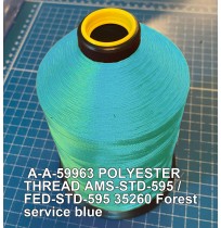 A-A-59963 Polyester Thread Type II (Coated) Size AA Tex 30 AMS-STD-595 / FED-STD-595 Color 35260 Forest service blue