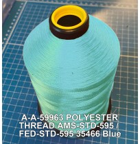 A-A-59963 Polyester Thread Type II (Coated) Size 3 Tex 210 AMS-STD-595 / FED-STD-595 Color 35466 Blue