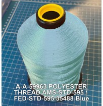 A-A-59963 Polyester Thread Type II (Coated) Size 3 Tex 210 AMS-STD-595 / FED-STD-595 Color 35488 Blue