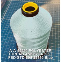 A-A-59963 Polyester Thread Type II (Coated) Size A Tex 21 AMS-STD-595 / FED-STD-595 Color 35550 Blue