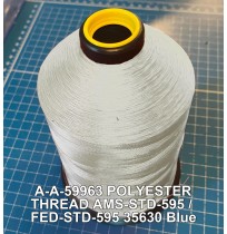 A-A-59963 Polyester Thread Type II (Coated) Size 3 Tex 210 AMS-STD-595 / FED-STD-595 Color 35630 Blue