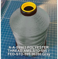 A-A-59963 Polyester Thread Type II (Coated) Size AA Tex 30 AMS-STD-595 / FED-STD-595 Color 36280 Gray
