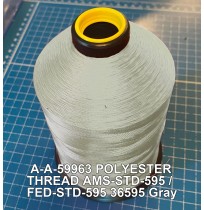 A-A-59963 Polyester Thread Type II (Coated) Size AA Tex 30 AMS-STD-595 / FED-STD-595 Color 36595 Gray
